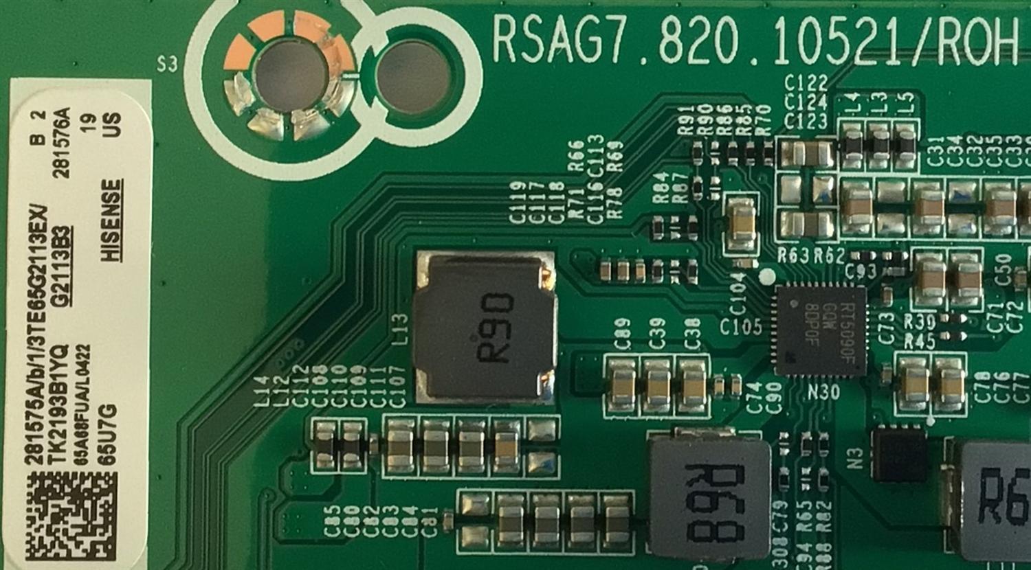 KIT DE TARJETAS PARA TV HISENSE / MAIN 281575 / RSAG7.820.10521/ROH / 281576 / FUENTE 276230 / RSAG7.820.8847/ROH / HLP-5570WM / T-CON 5565T55C35 / 65T55 C0K / DRIVER 283628 / RSAG7.820.10257/ROH / JHD650X3U53-T1L7 / T650QVN07.8 / MODELO 65U7G 65A68FUA - Imagen 4